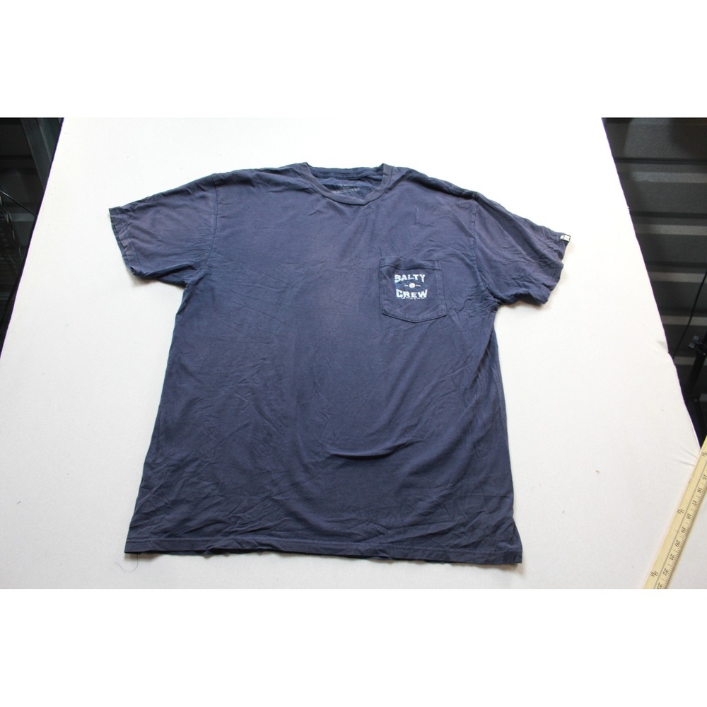 Salty Crew T-Shirt Mens Extra Large Navy Blue Excellent Pocket Tee Graphic Surf